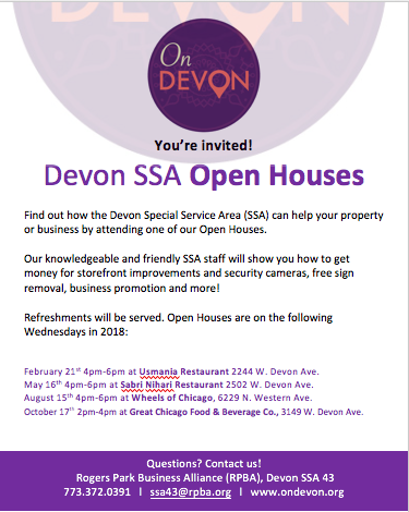 Devon Avenue Special Service Area Open Houses, rogers-park-business-alliance
