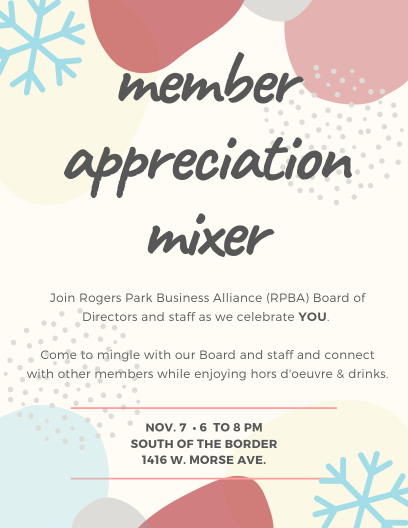 Member Mixer Flyer - Rogers Park Business Alliance