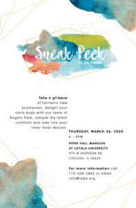 CANCELED Sneak Peek &#8211; RPBA Annual Fundraiser, rogers-park-business-alliance