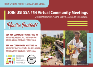 Sheridan Road SSA #54 Virtual Community Meeting, rogers-park-business-alliance