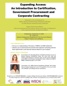 Expanding Access:  An Introduction to Certification, Government Procurement and Corporate Contracting, rogers-park-business-alliance