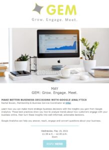 GEM: Grow. Engage. Meet. | Make Better Decisions with Google Analytics, rogers-park-business-alliance