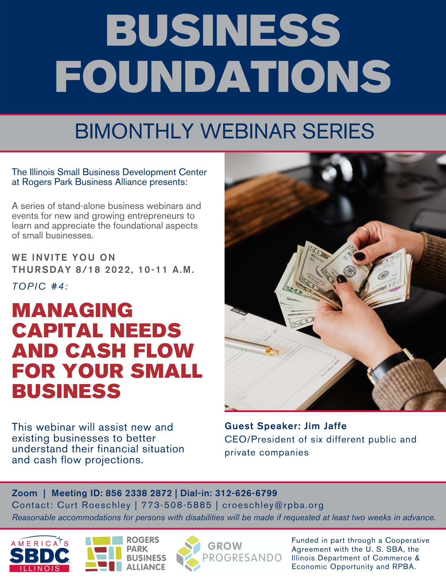 Business Foundations | Managing Capital Needs and Cash Flow for Your Small Business, rogers-park-business-alliance