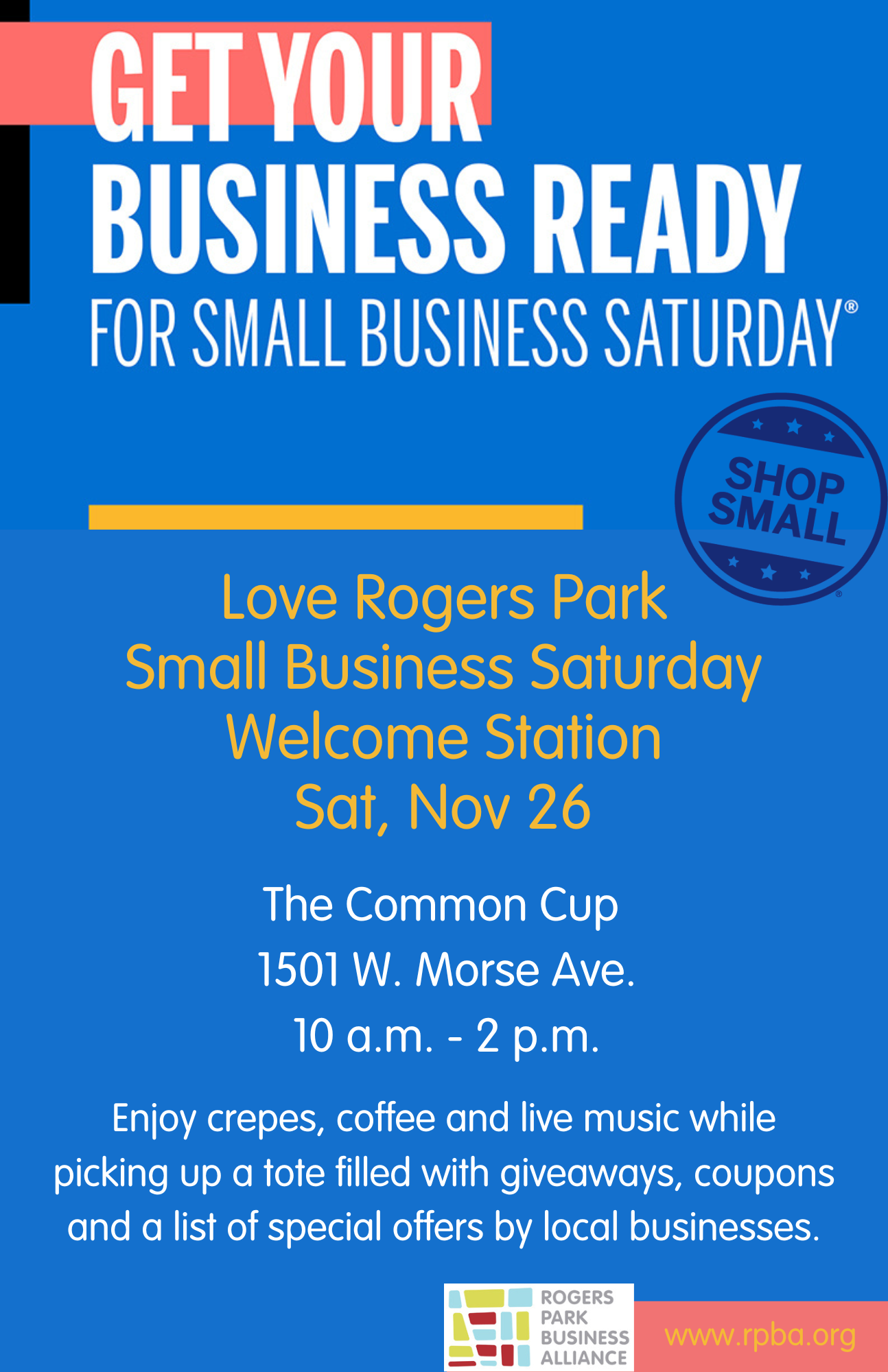 Love Rogers Park Small Business Saturday Welcome Station, rogers-park-business-alliance