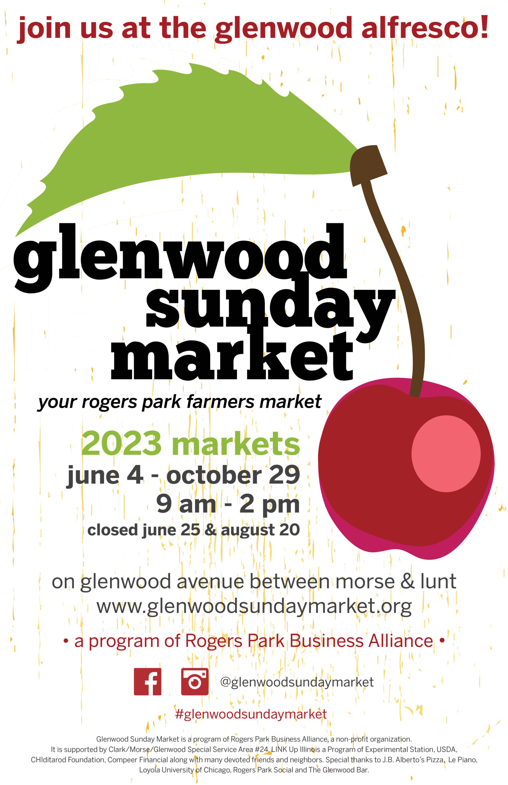 Glenwood Sunday Market 14th Season, rogers-park-business-alliance