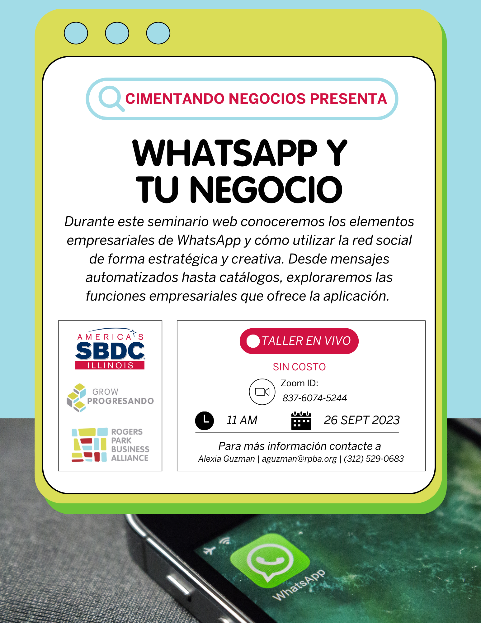 Cimentando Negocios | WhatsApp Y Tu Negocio, rogers-park-business-alliance