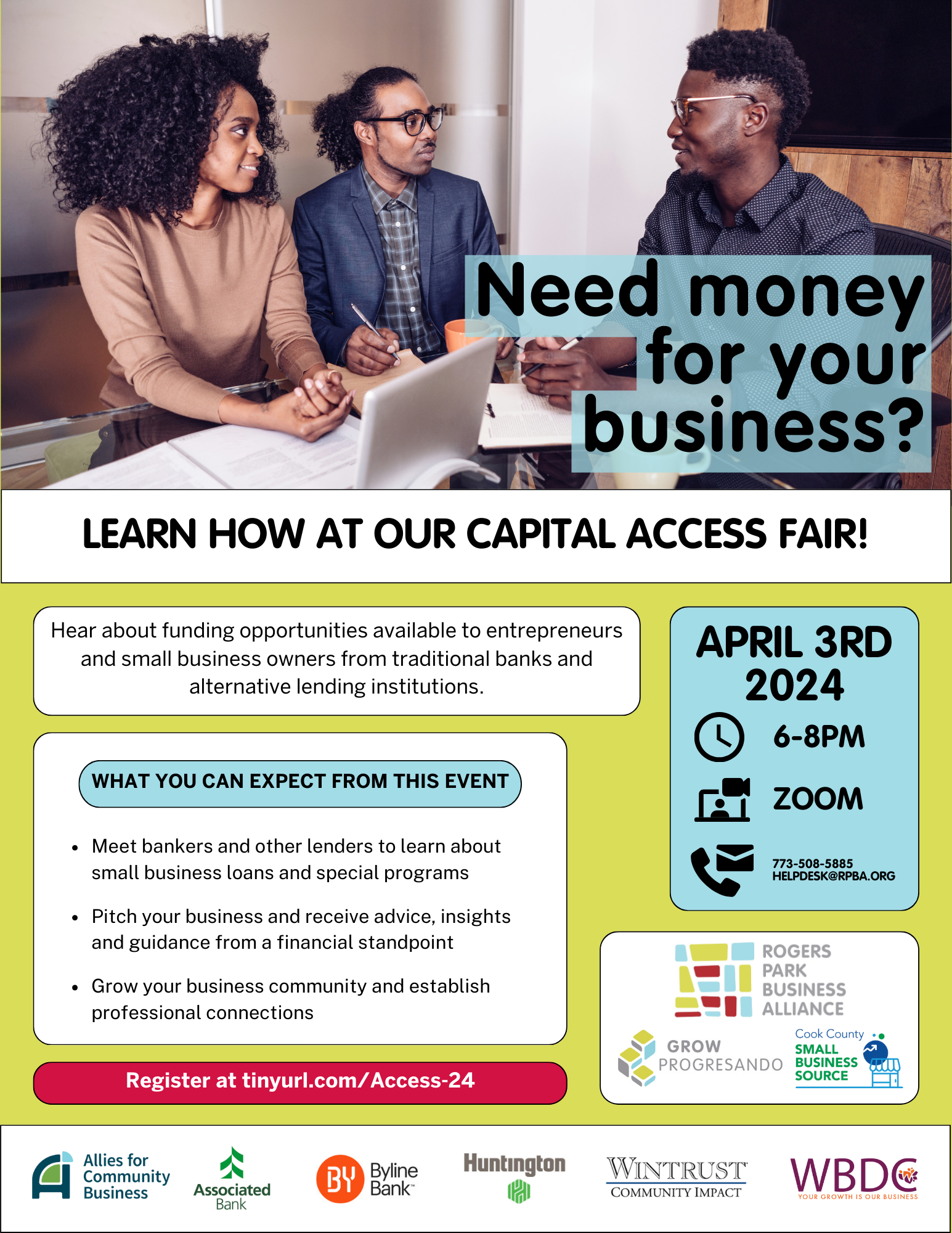 Need money for your business? &#8211; Webinar, rogers-park-business-alliance