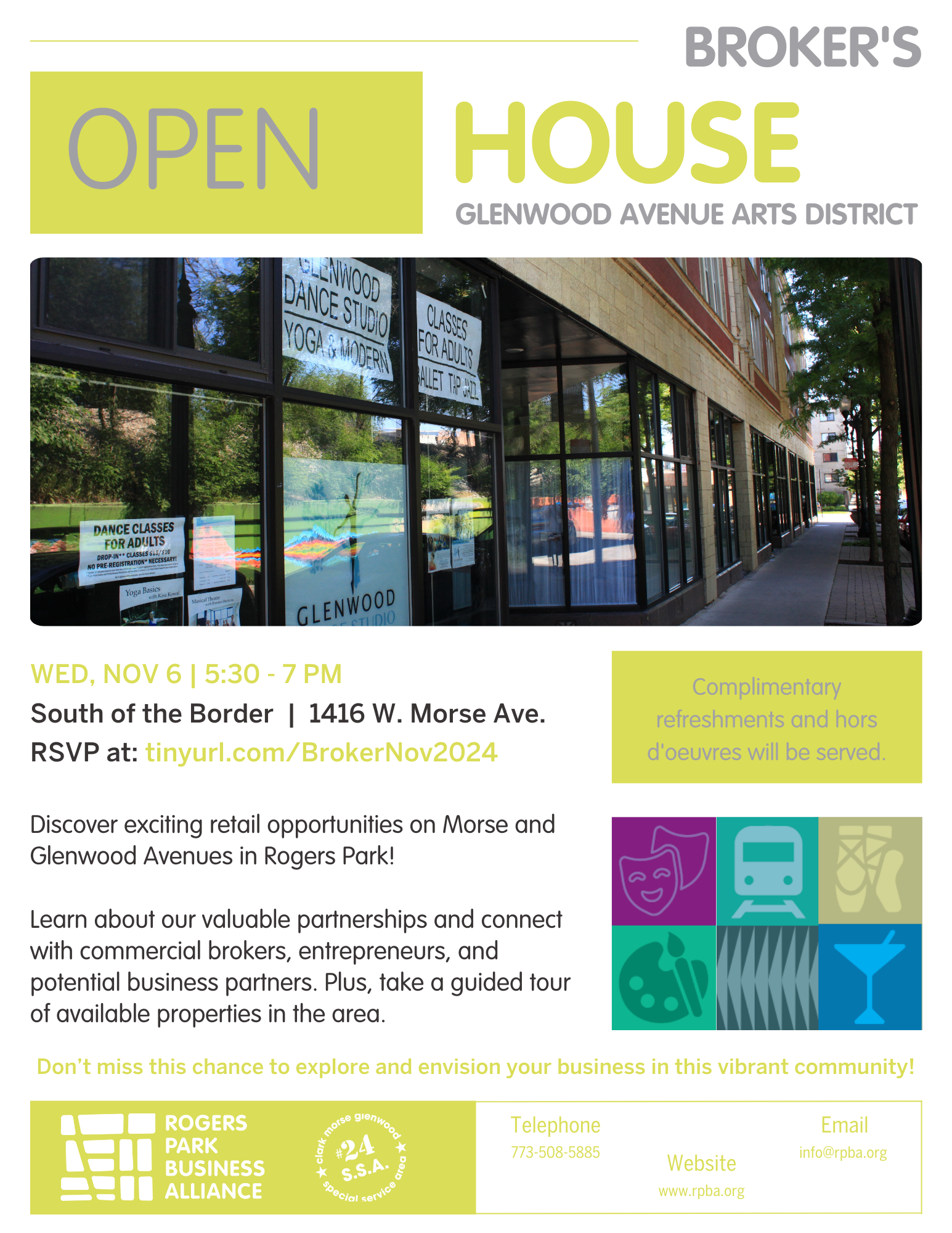 Glenwood Avenue Arts District Broker&#8217;s Open House, rogers-park-business-alliance