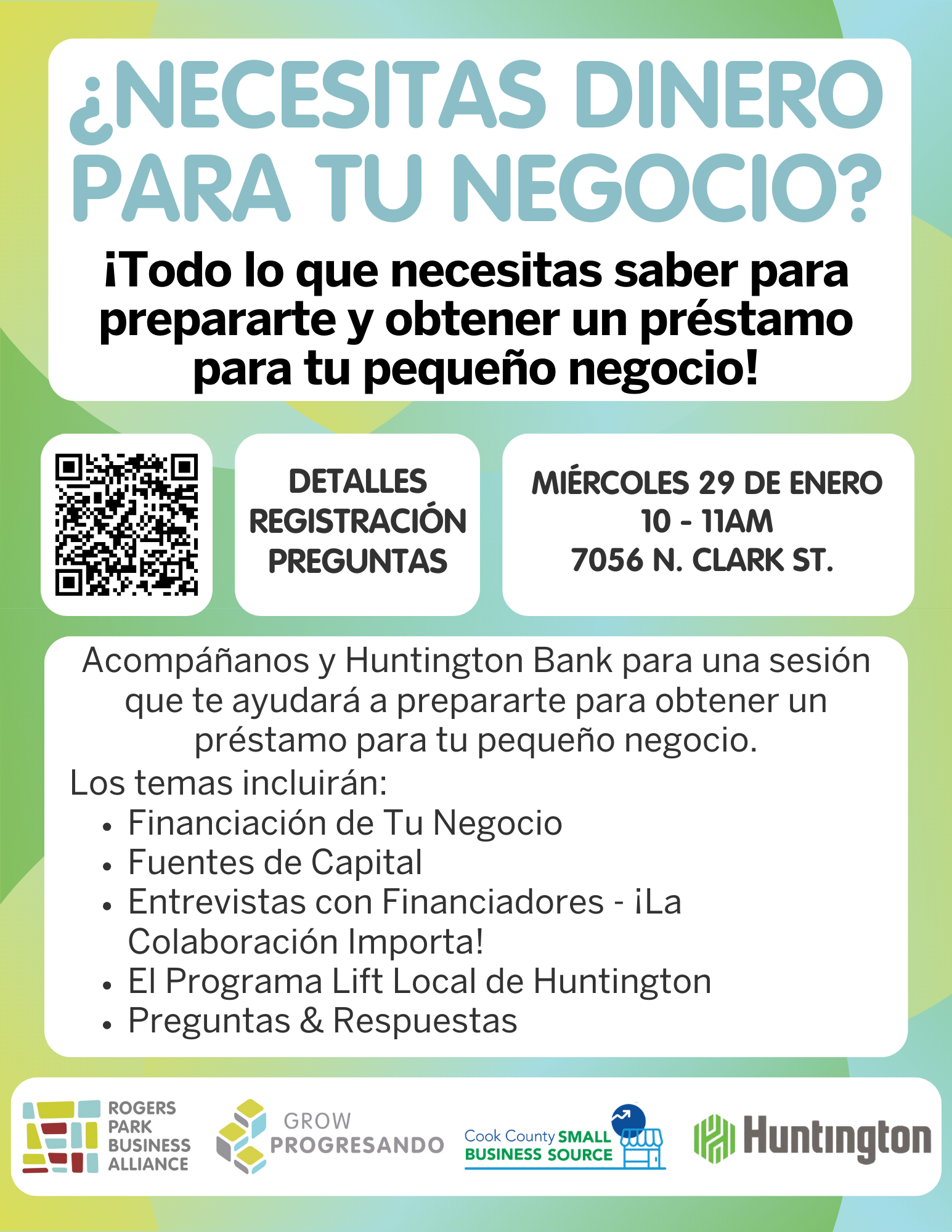 ¿Necesitas Dinero Para Tu Negocio?, rogers-park-business-alliance